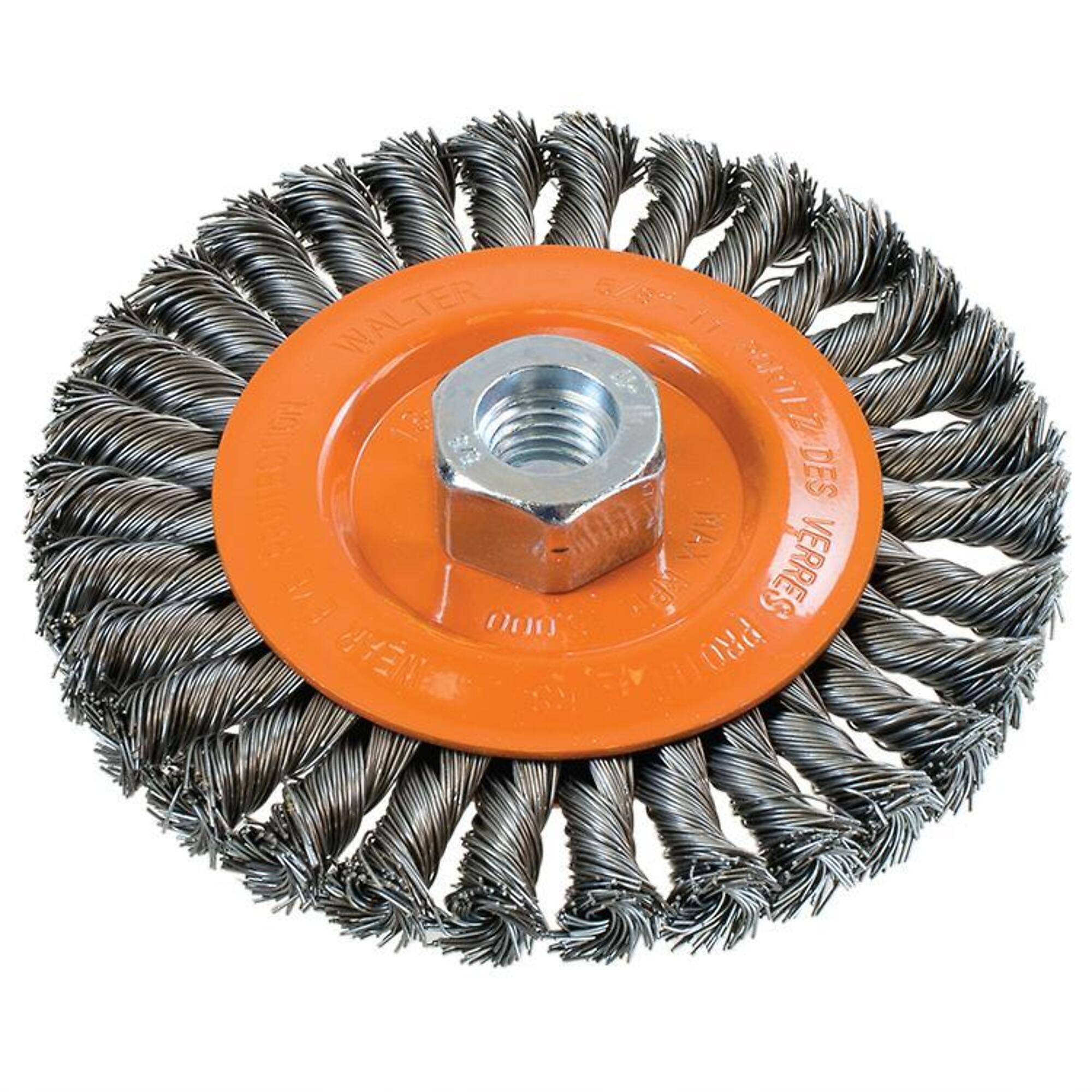 Walter Knot Power Brush — 5in. x 3/8in. x 5/8-11, Industrial Quality Wire, Model# 13L504